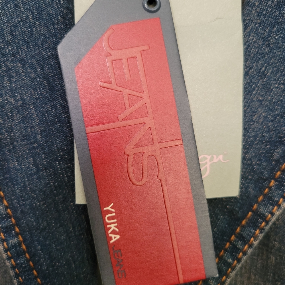 Yuka Jeans Denim Blue Jean Jacket Size Large Petite New with tags - Picture 6 of 6